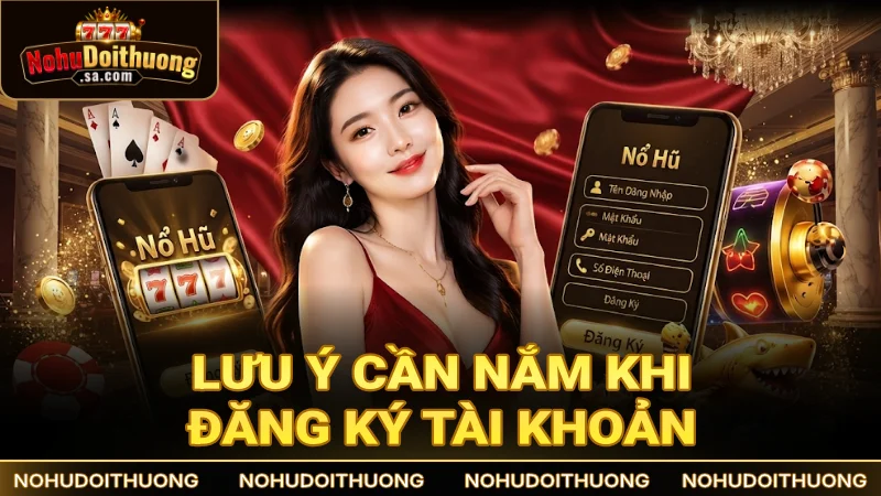 Một vài lưu ý cần nắm khi đăng ký tài khoản chơi nổ hũ